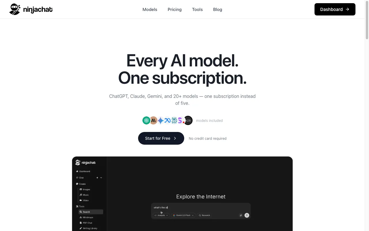 NinjaChat AI — preview screenshot