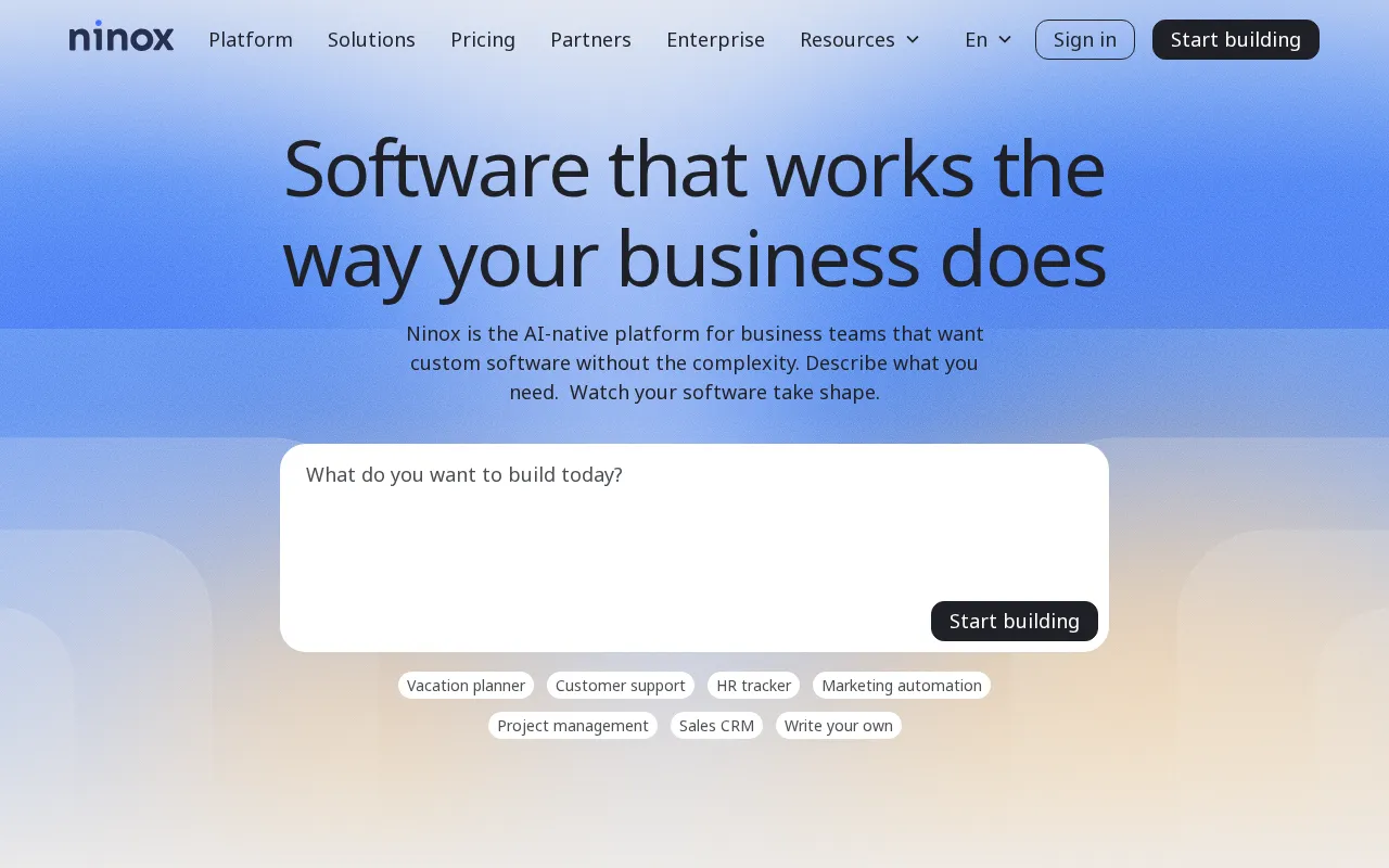 Ninox — preview screenshot