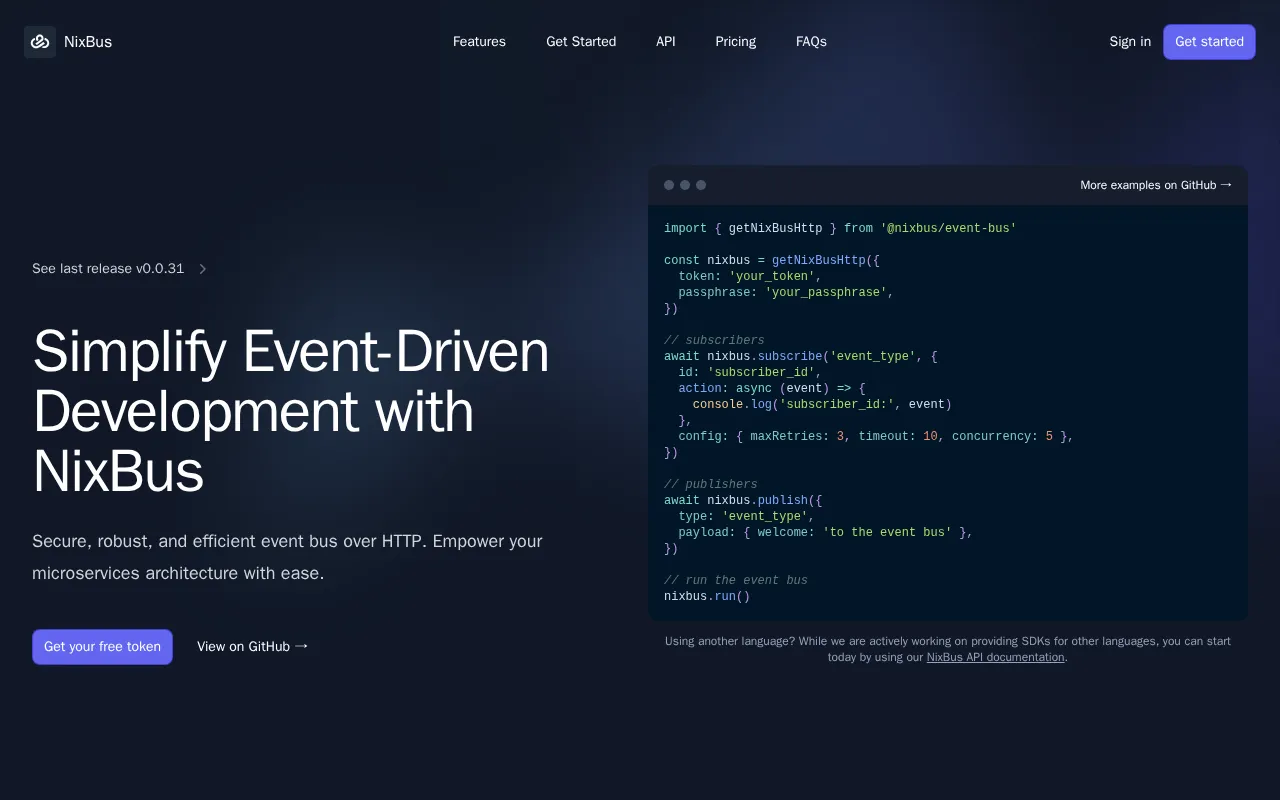 NixBus — preview screenshot
