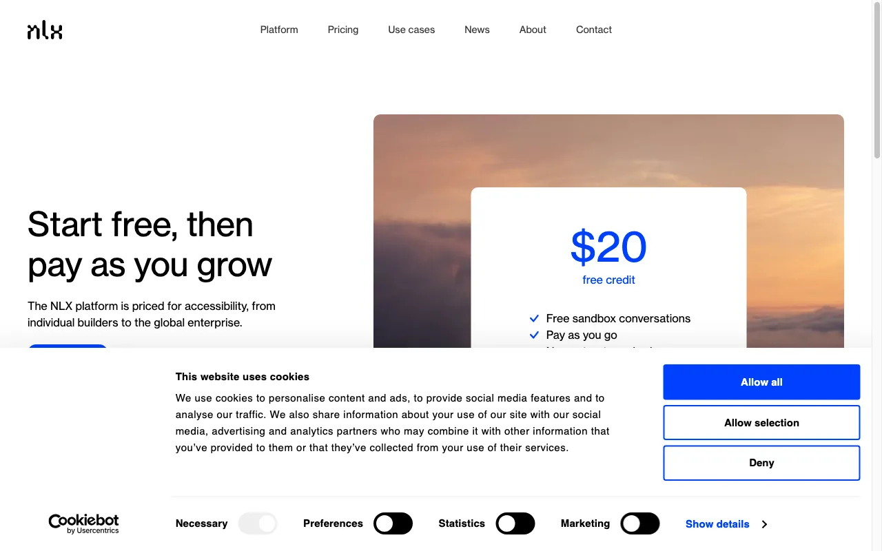 NLX — pricing page