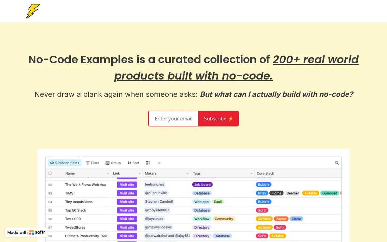 No-Code Examples — preview screenshot