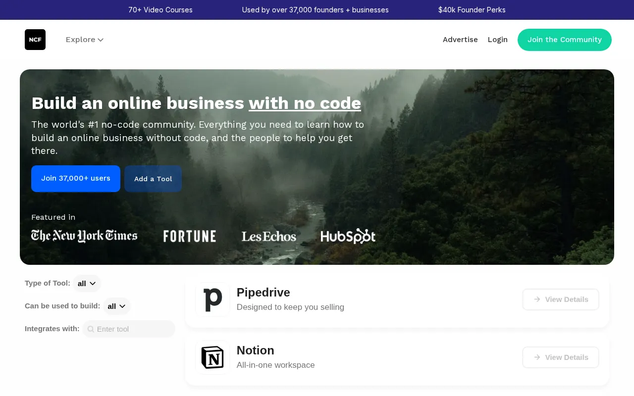 No Code Founders — preview screenshot