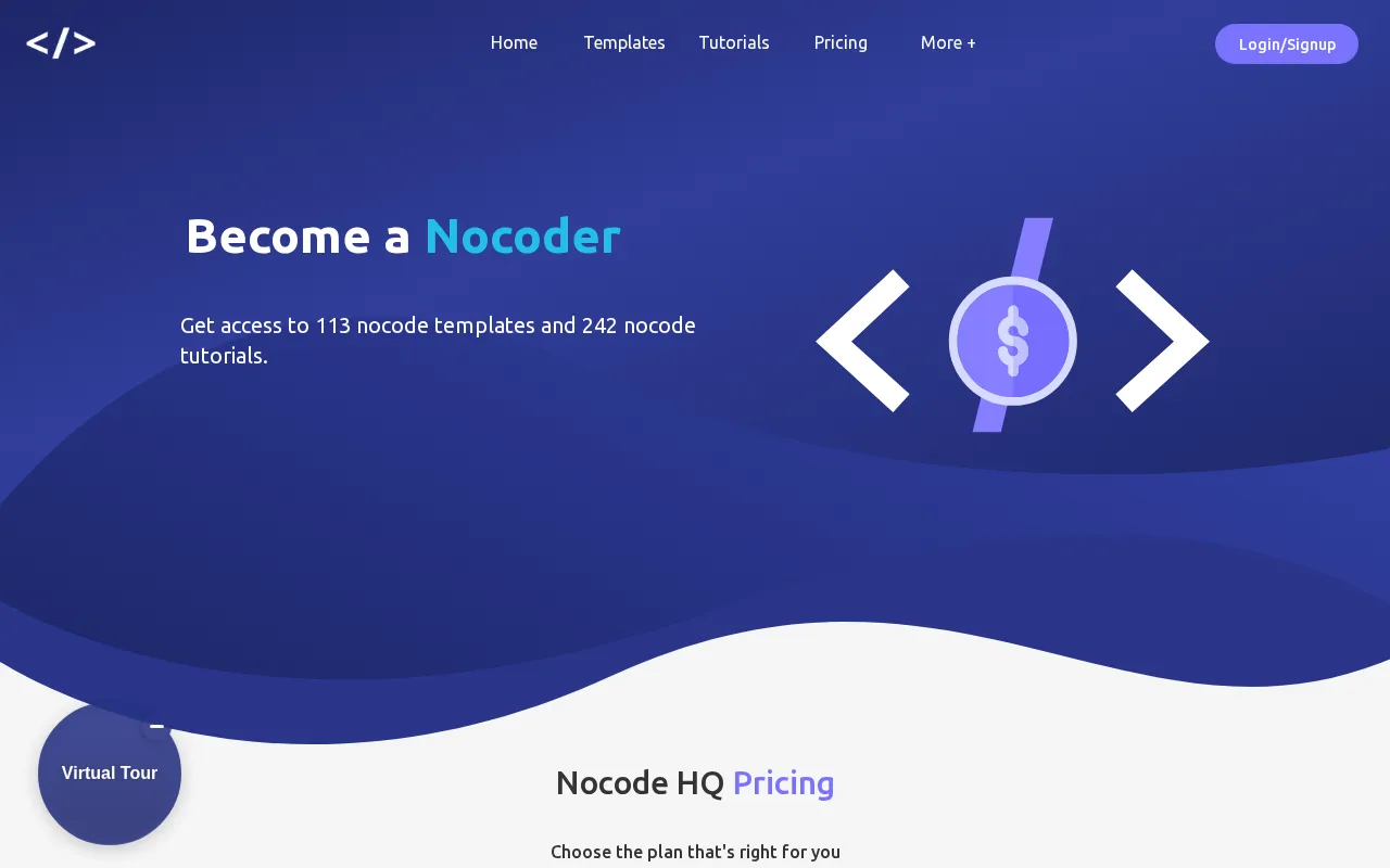 Nocode HQ — pricing page