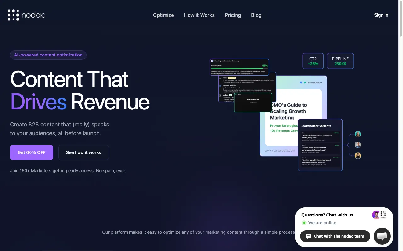 Nodac — pricing page