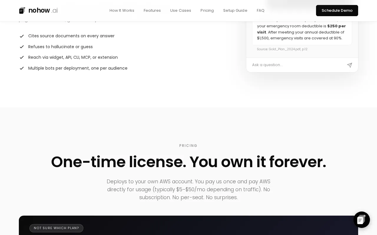 nohow.ai — pricing page