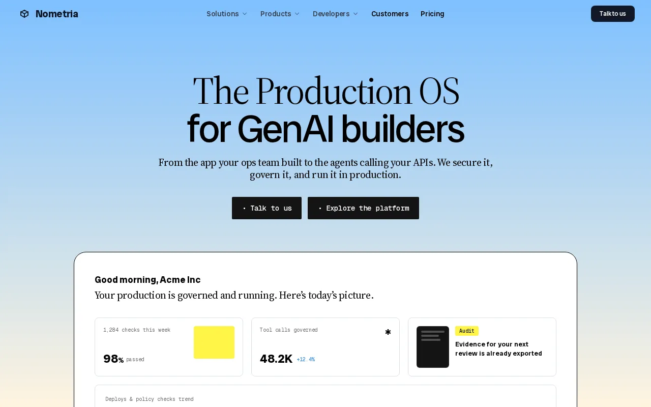 Nometria — preview screenshot