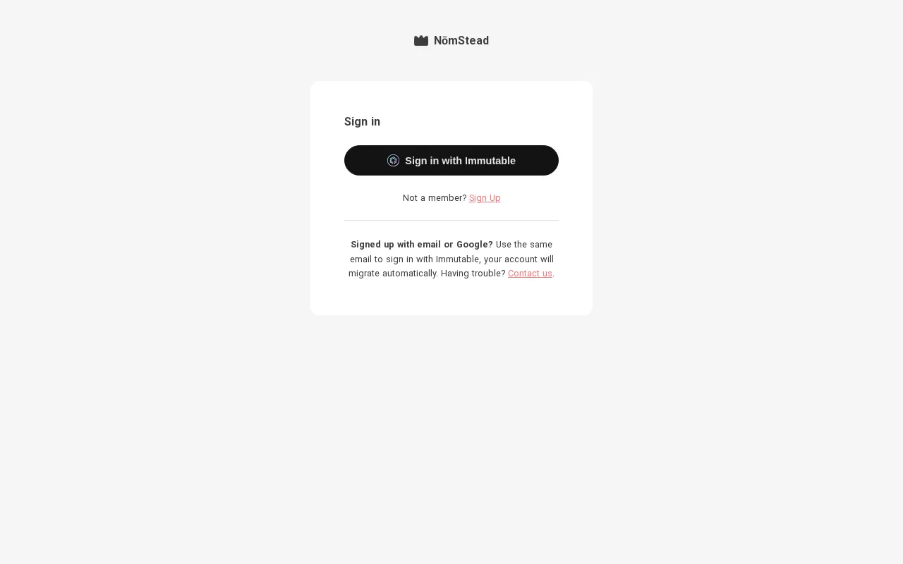 NomStead — pricing page