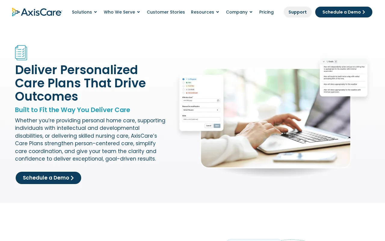 AxisCare — pricing page
