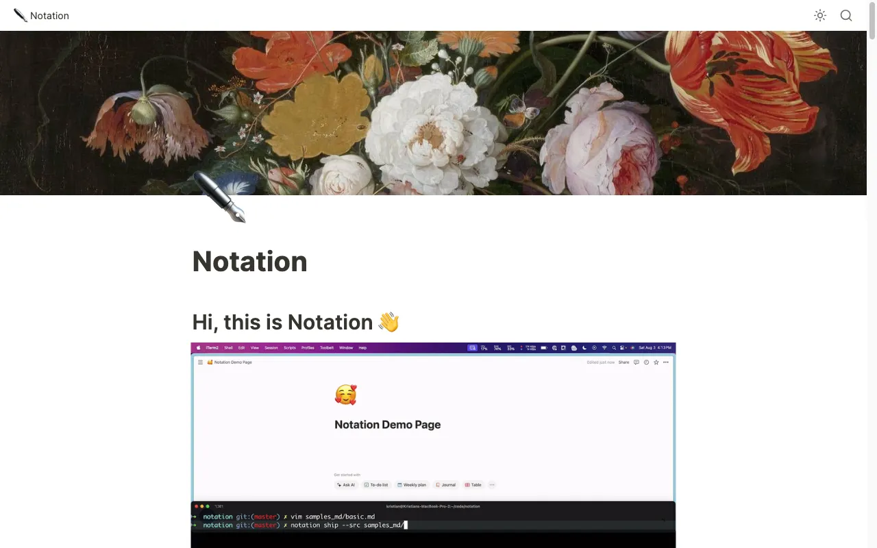 Notation — preview screenshot