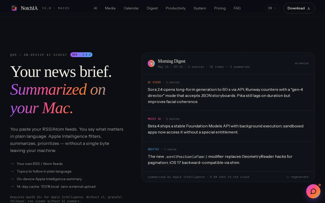 NotchIA — pricing page