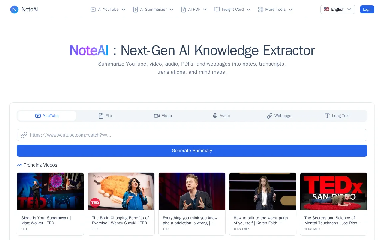 NoteAI — preview screenshot