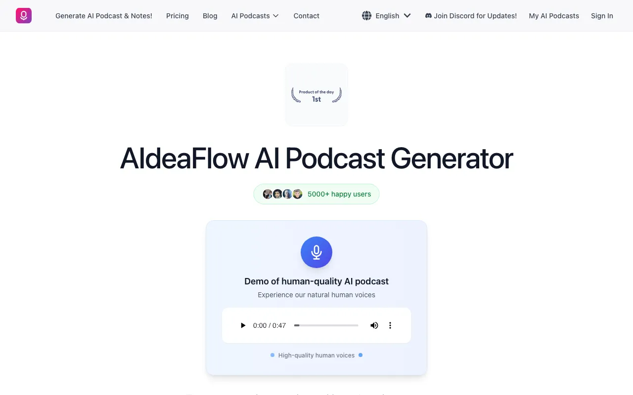 NotebookAI Podcast — preview screenshot