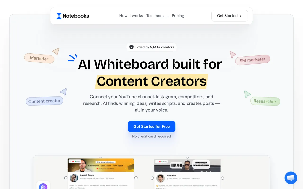 Notebooks — preview screenshot