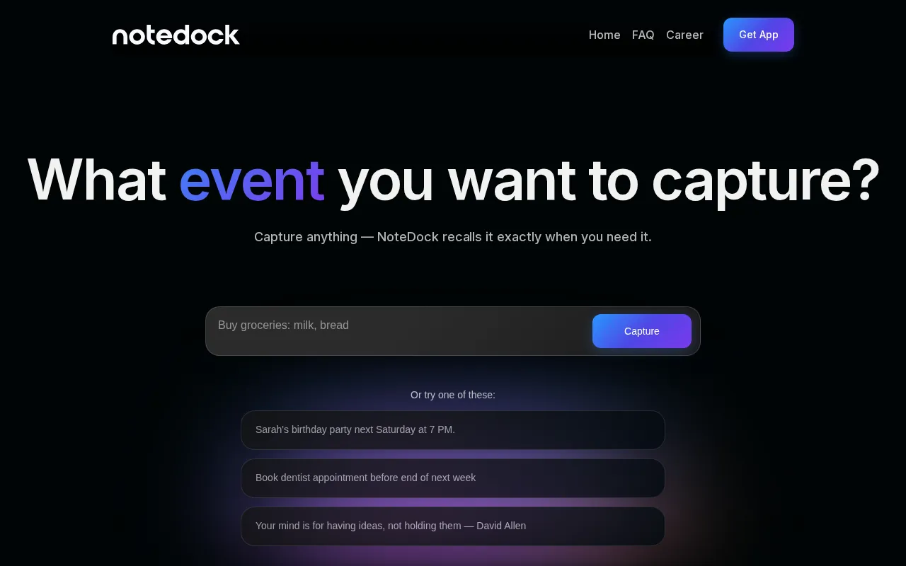 NoteDock — preview screenshot