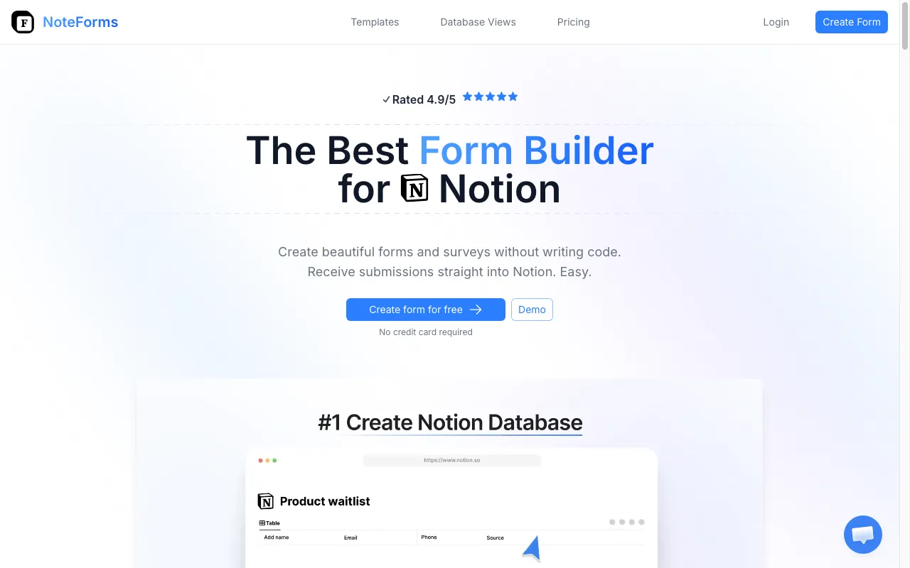 NoteForms — preview screenshot