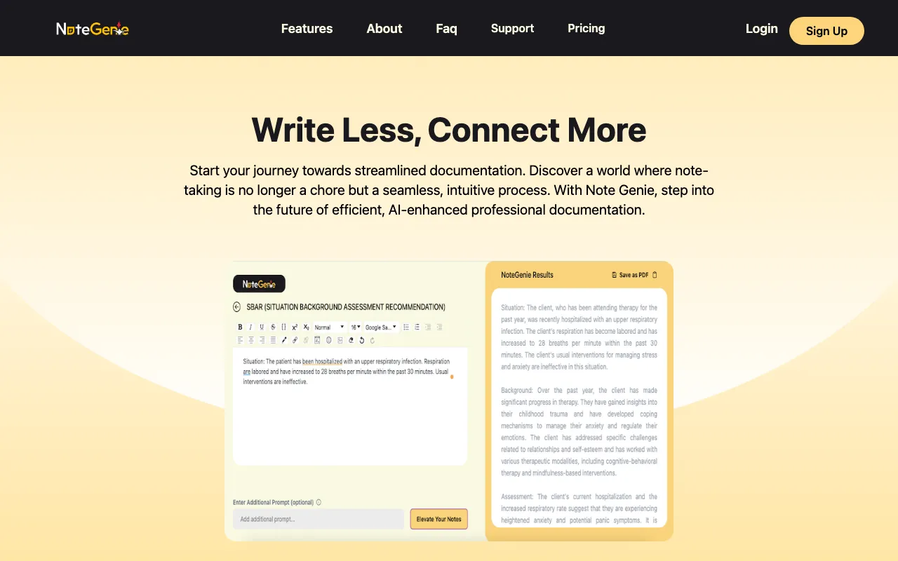 NoteGenie — preview screenshot
