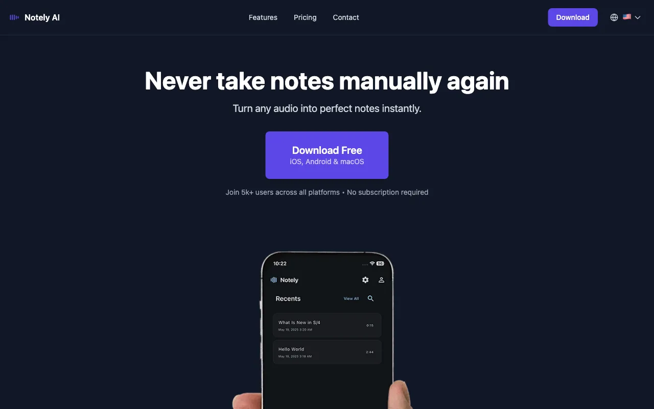 Notely — preview screenshot