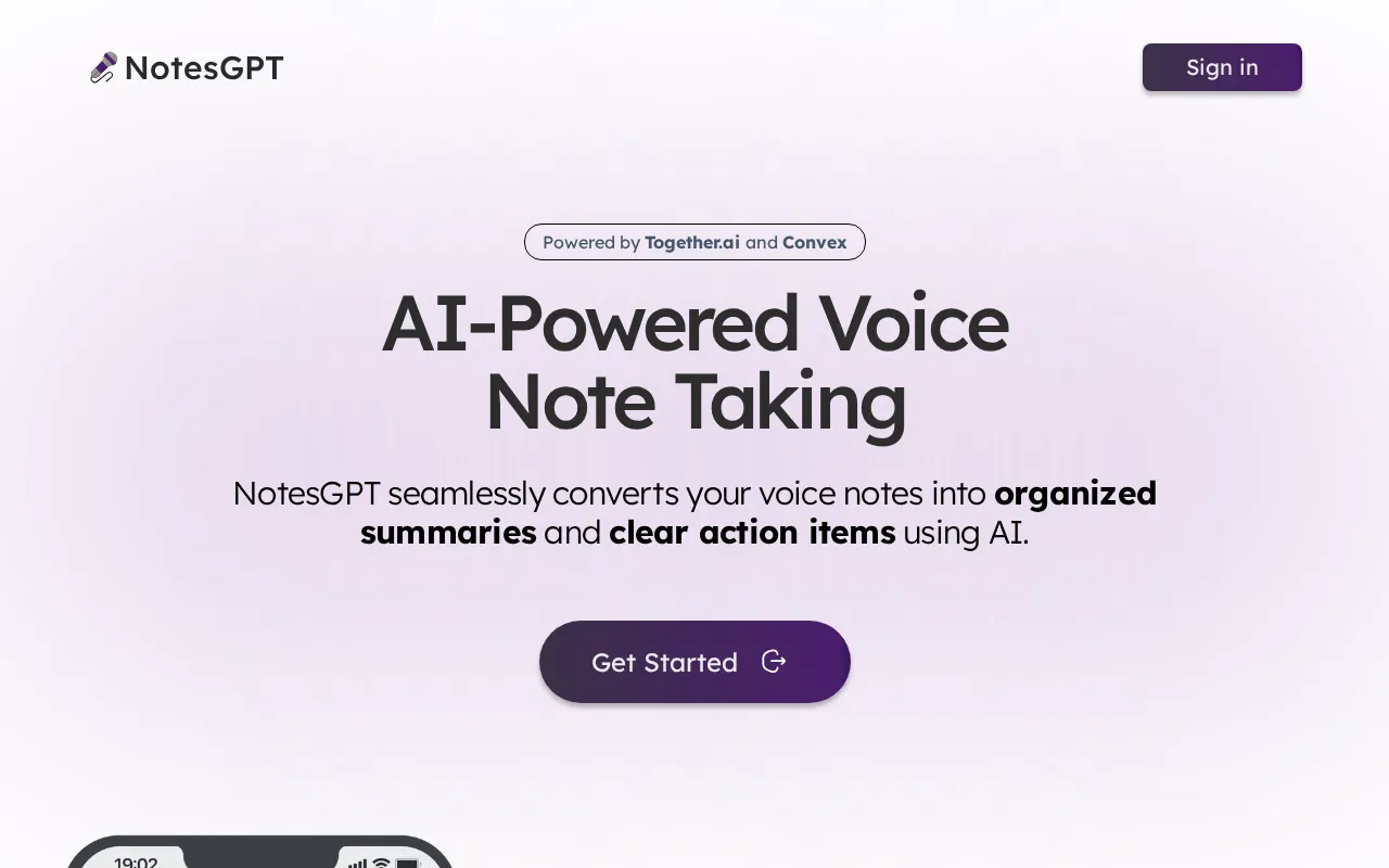 notesGPT — preview screenshot