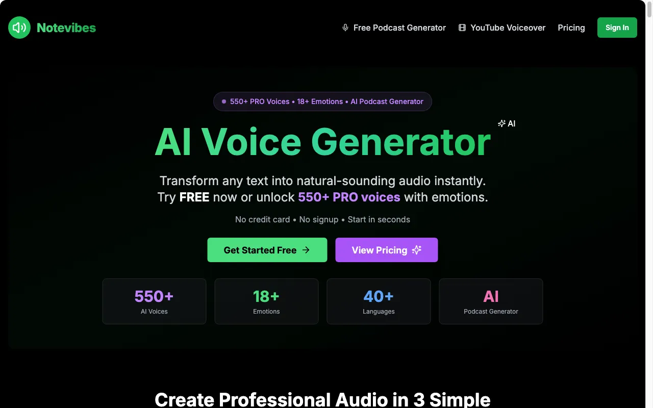 notevibes.com — preview screenshot