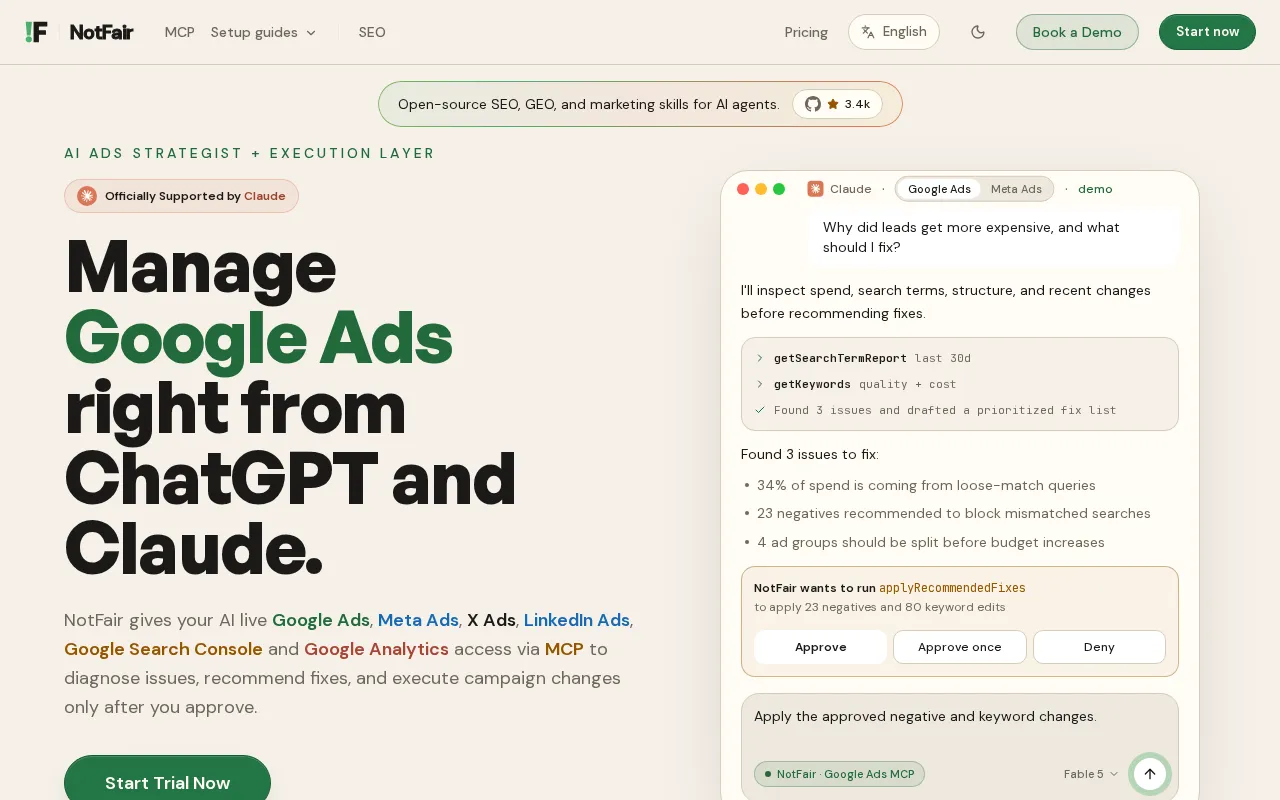 NotFair MCP — preview screenshot