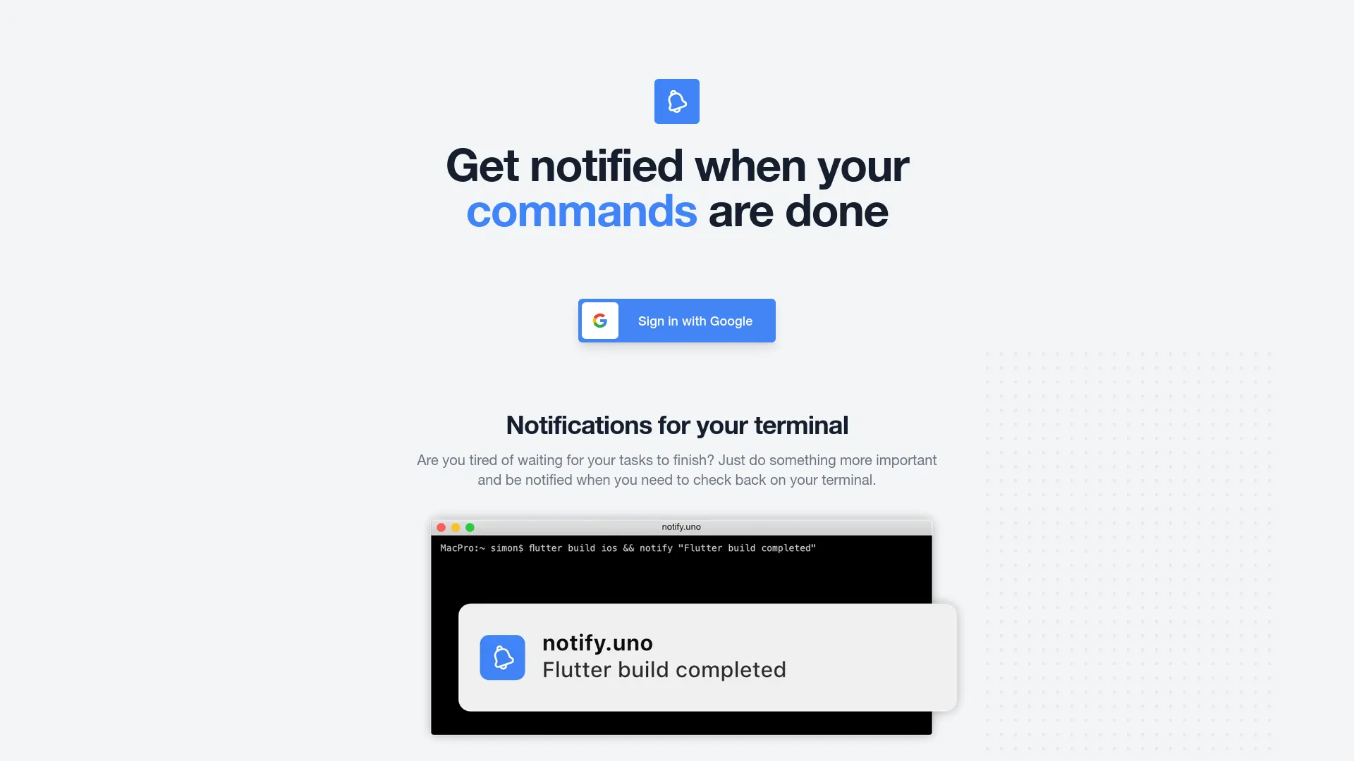 notify.uno — preview screenshot
