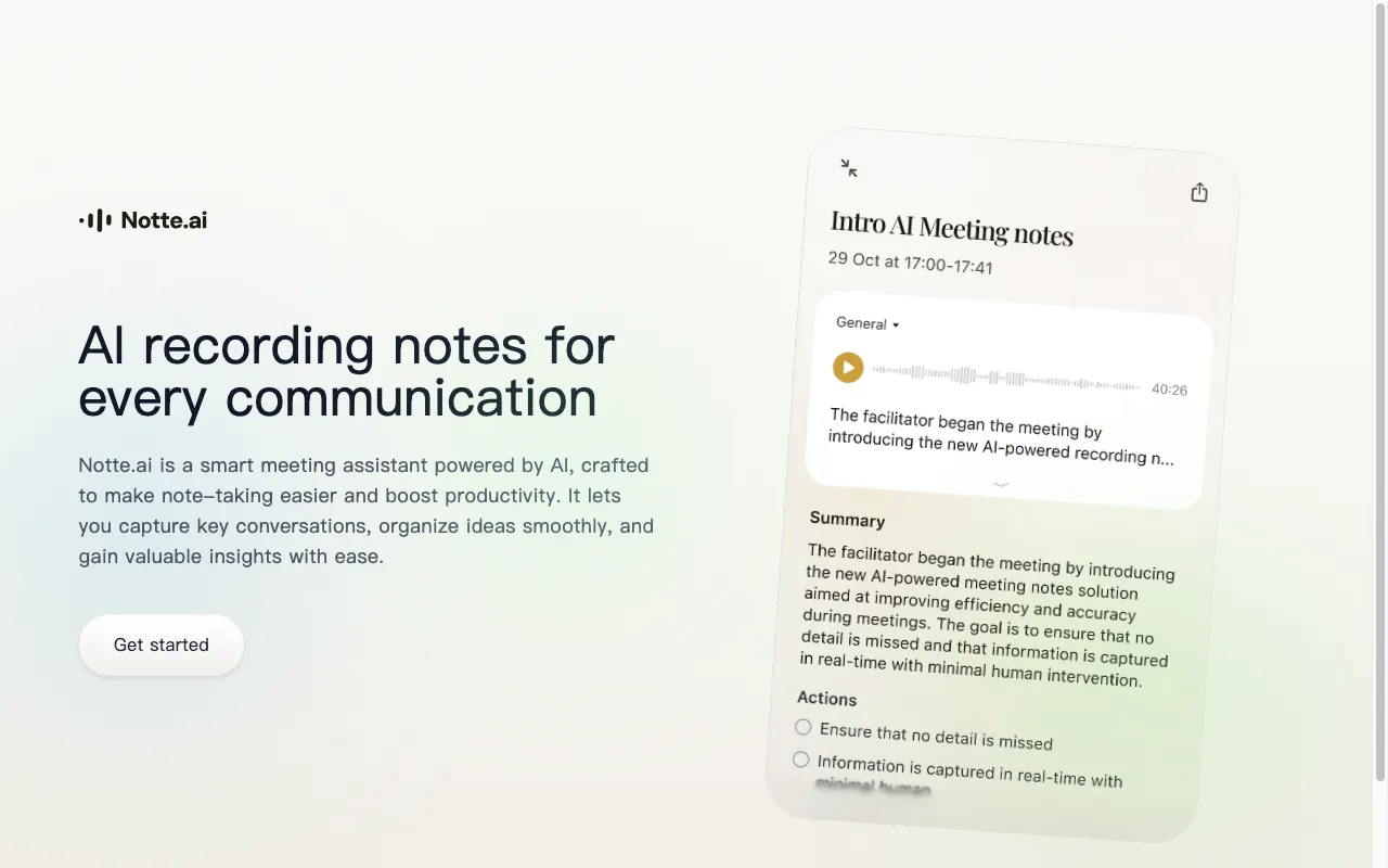 Notte.ai — preview screenshot