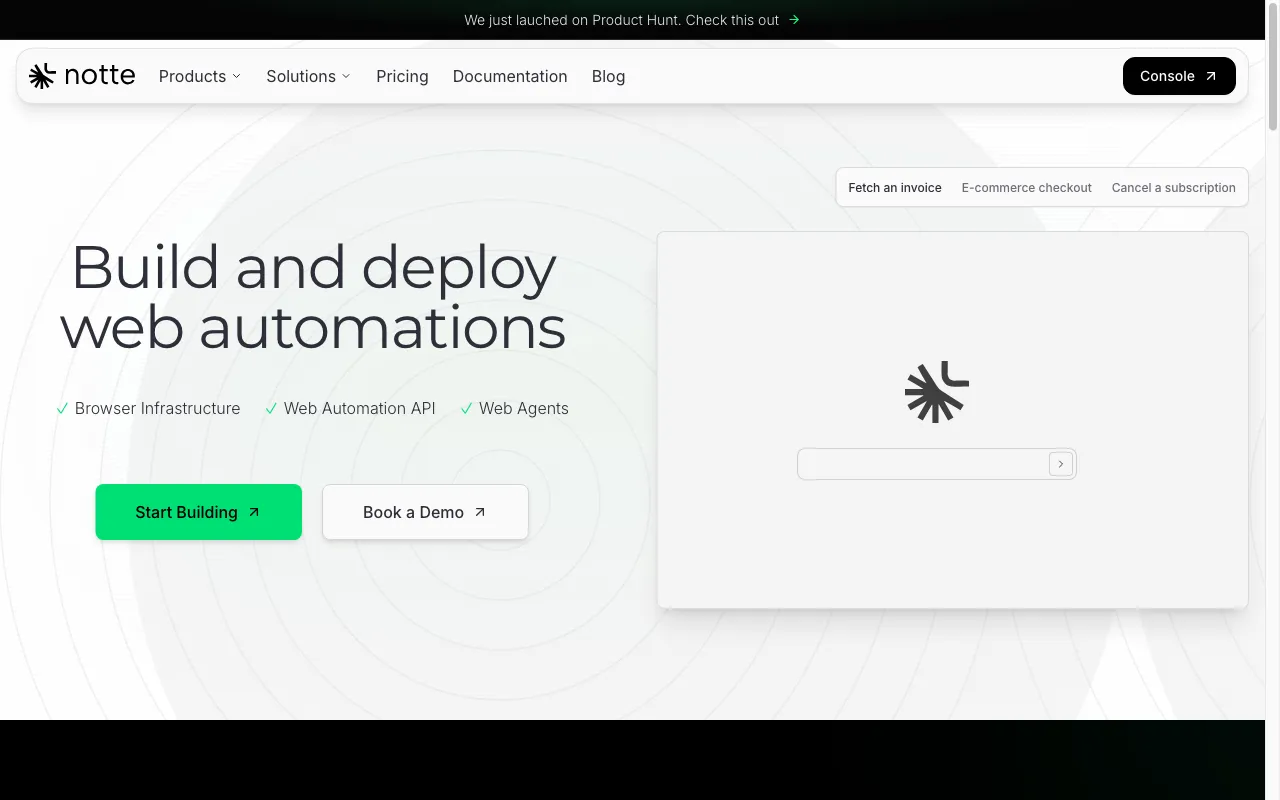 Notte — preview screenshot