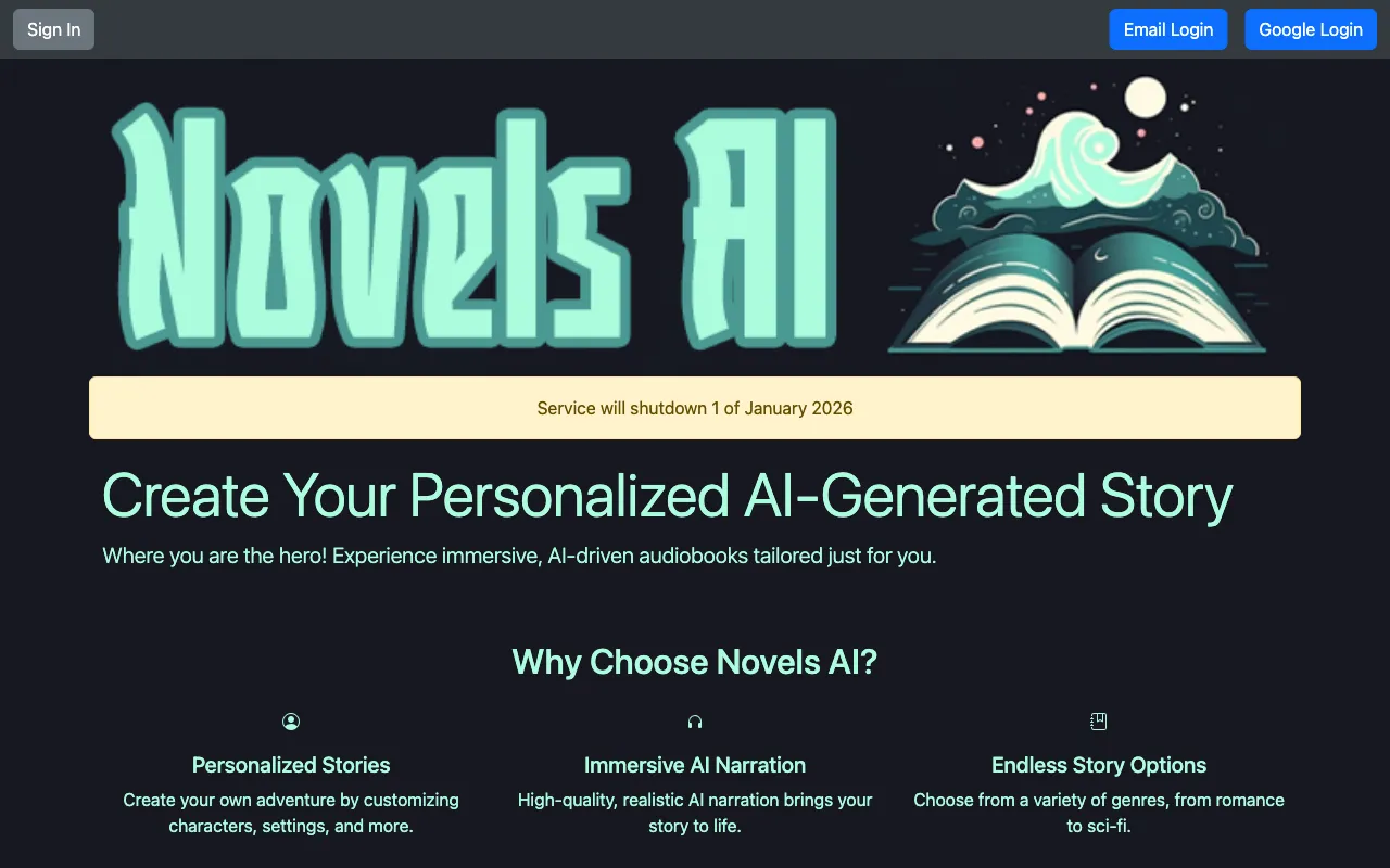 Novels AI — preview screenshot