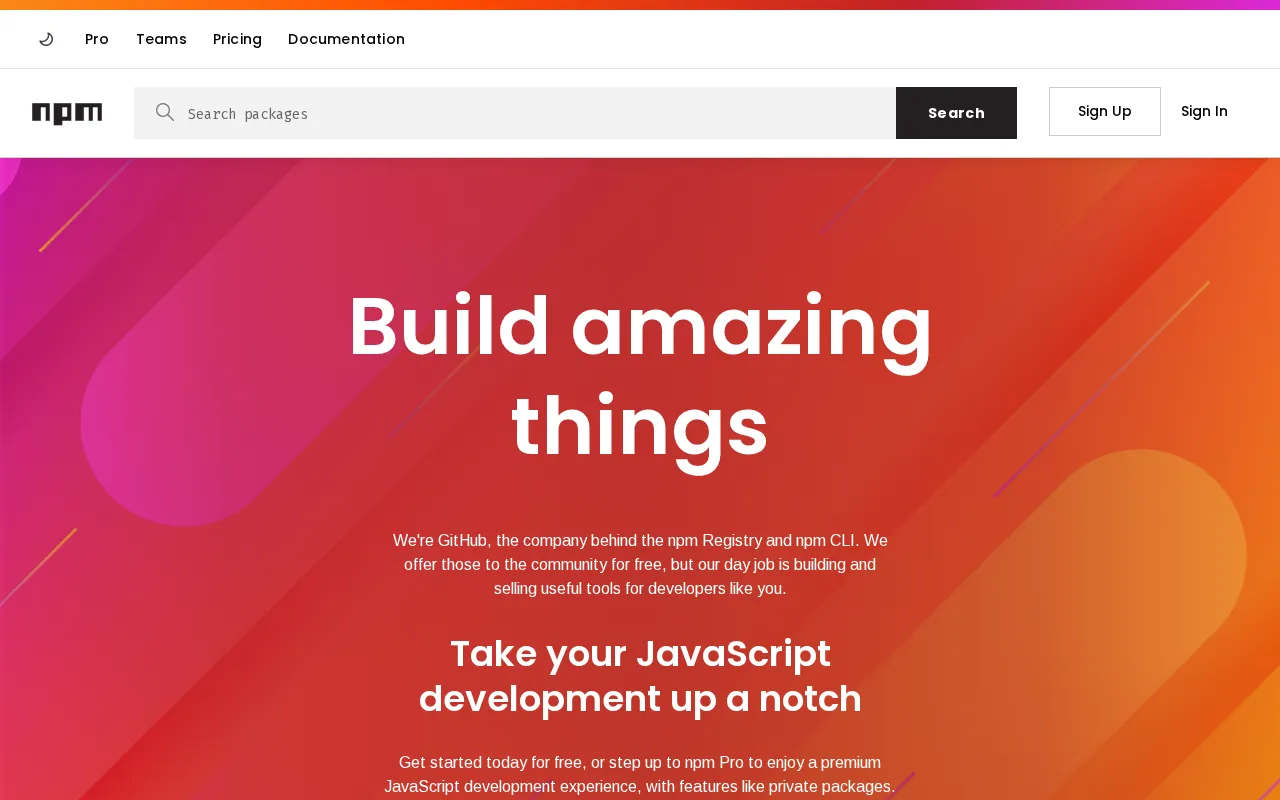 npm — preview screenshot