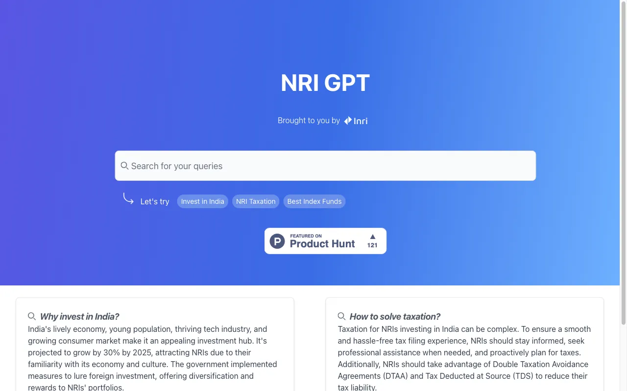 NRI GPT — preview screenshot