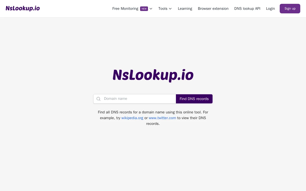 NsLookup — preview screenshot