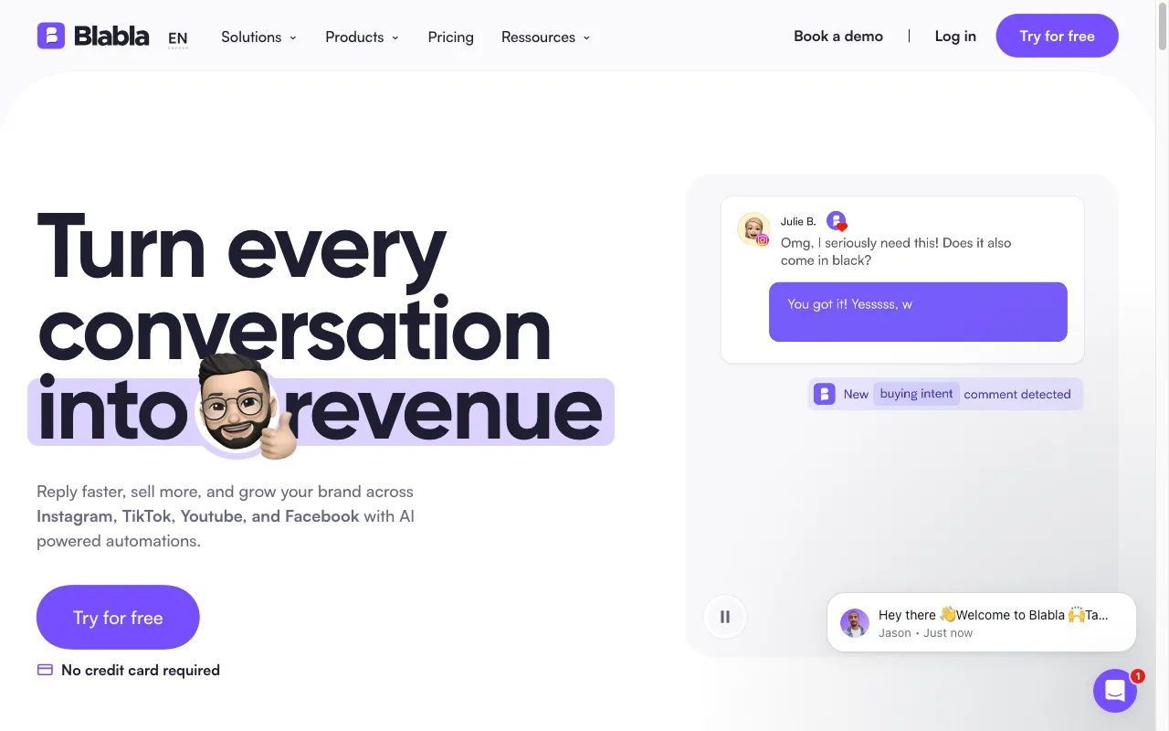 blabla.ai — preview screenshot