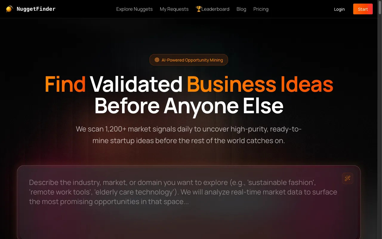 NuggetFinder — preview screenshot