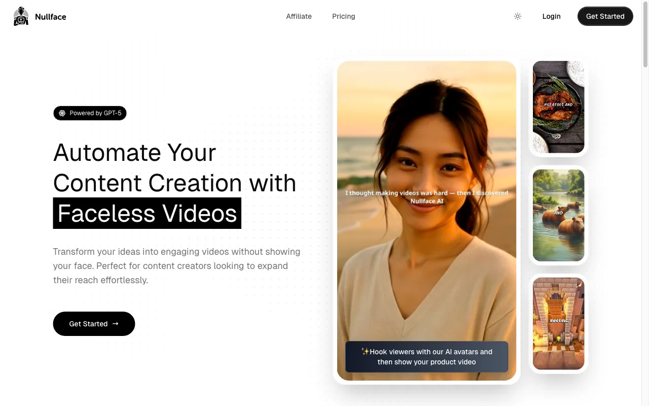 Nullface AI — preview screenshot