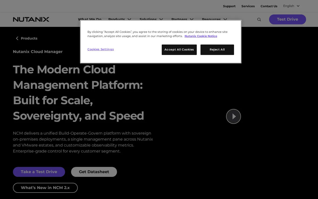 Nutanix Cloud Manager — preview screenshot