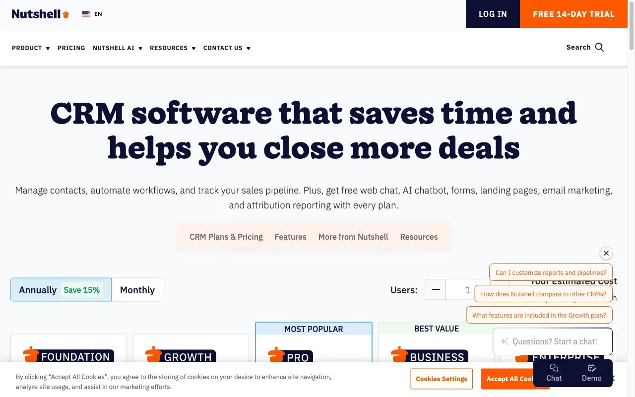 Nutshell Sales — preview screenshot