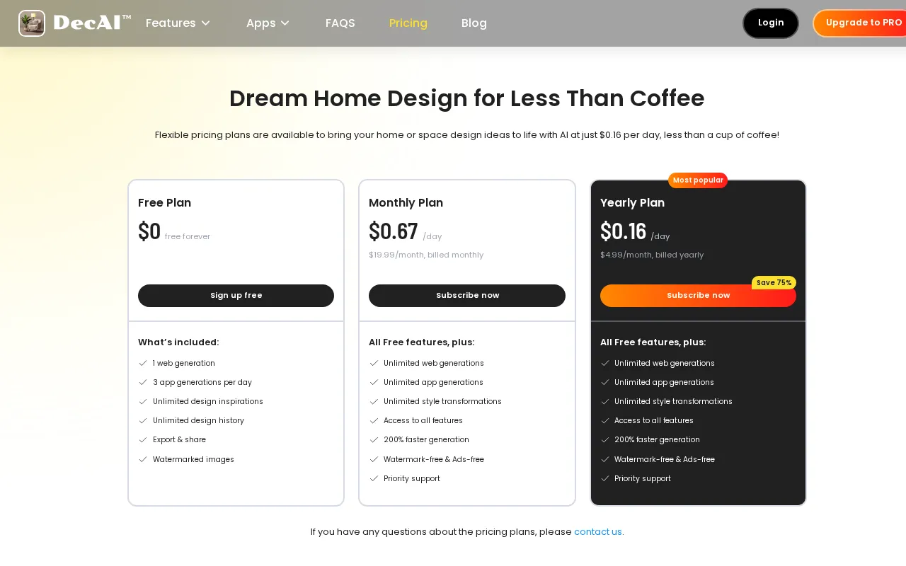 nuxt-app — pricing page