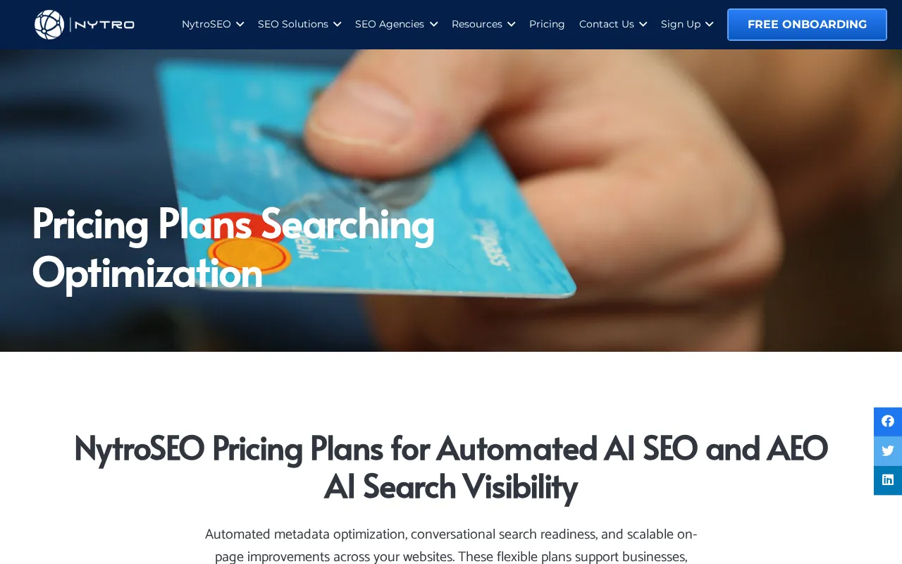 Nytro SEO — pricing page