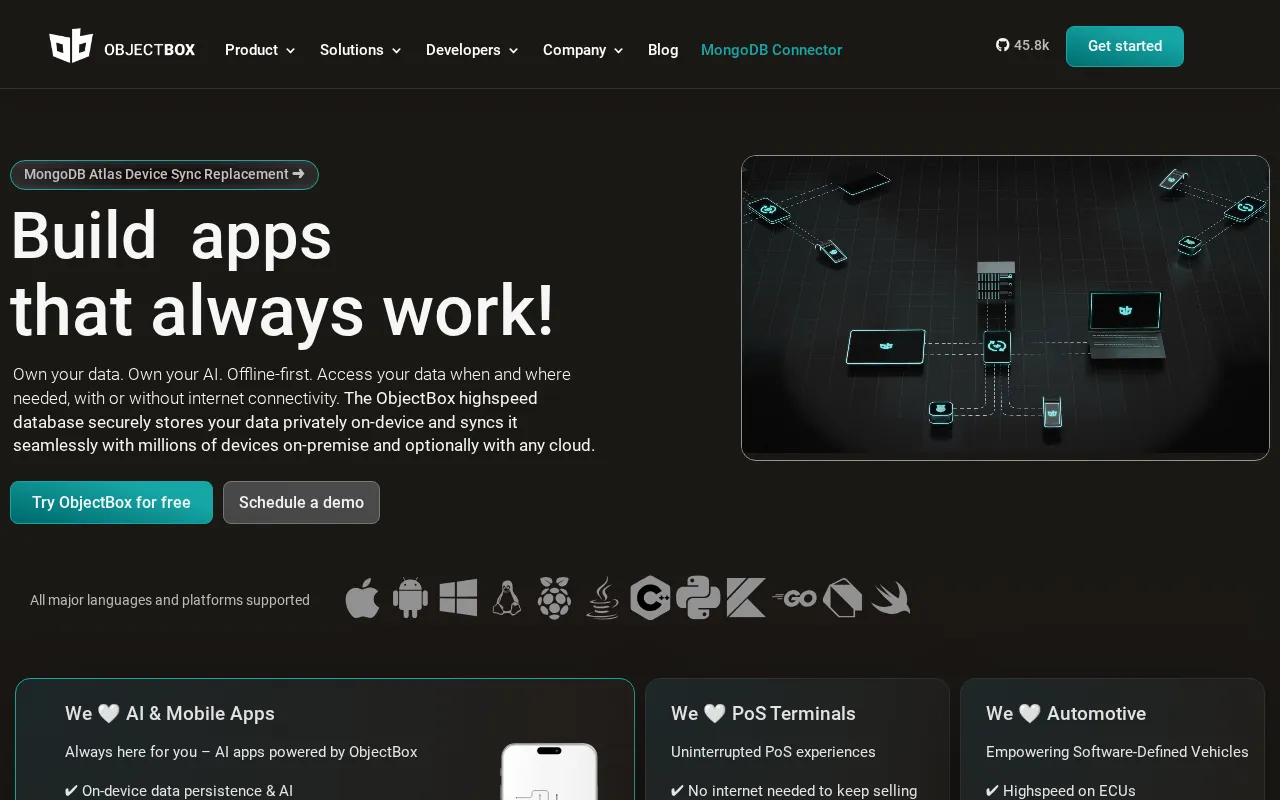 ObjectBox.io — preview screenshot