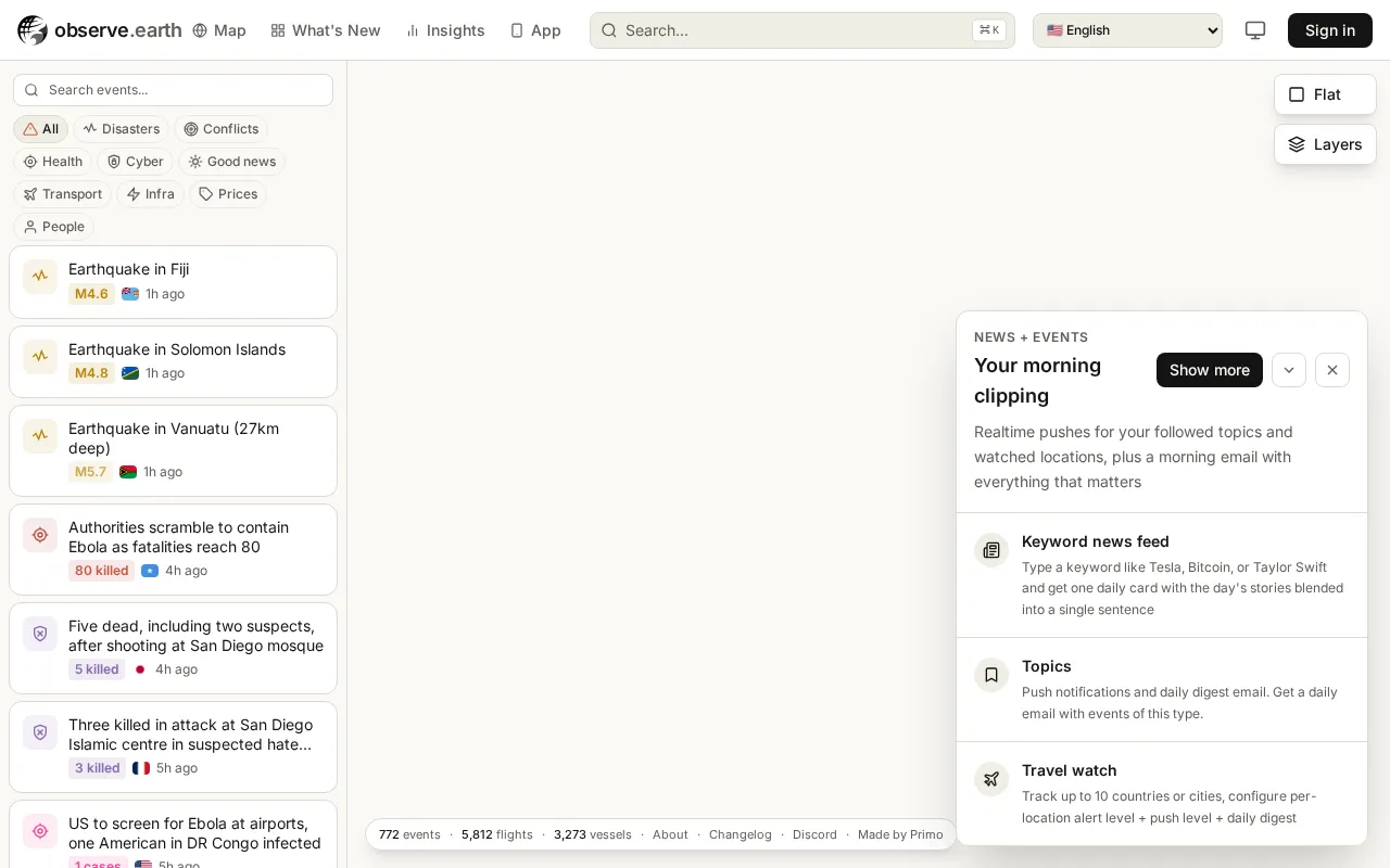 observe.earth — preview screenshot