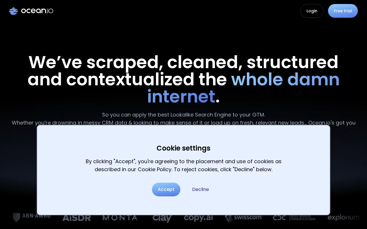 Ocean.io — preview screenshot
