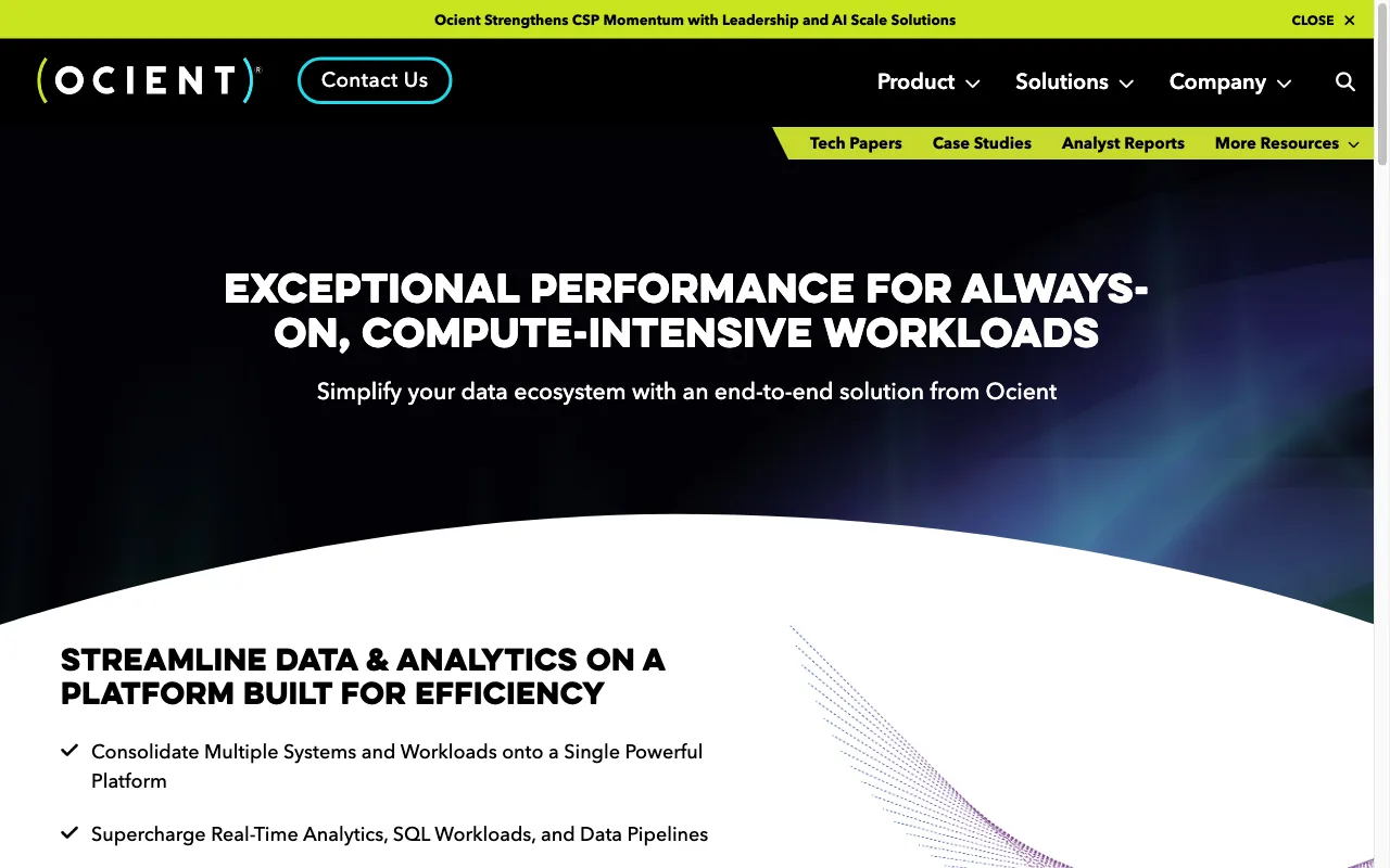 Ocient — preview screenshot