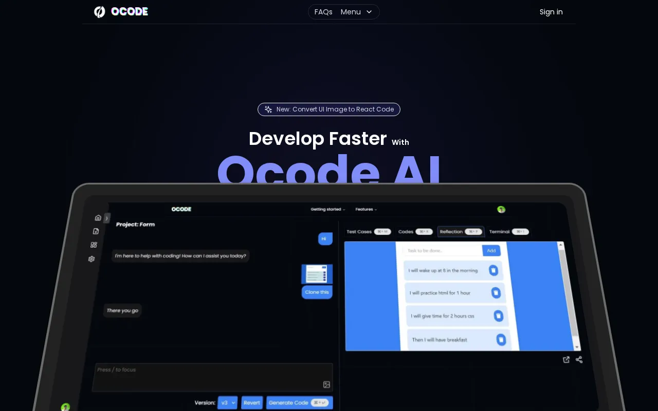 OCode — preview screenshot
