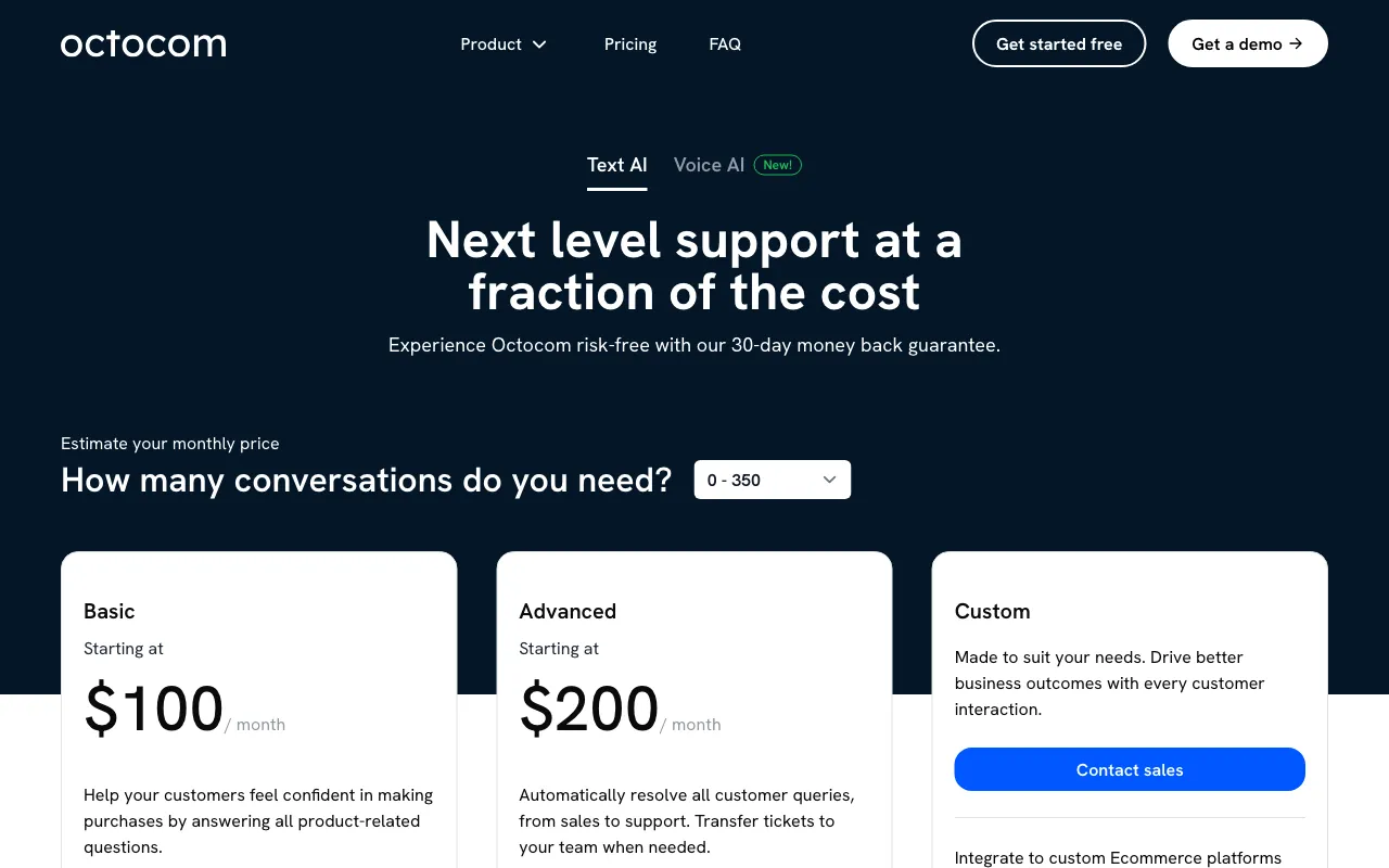 Octocom — pricing page