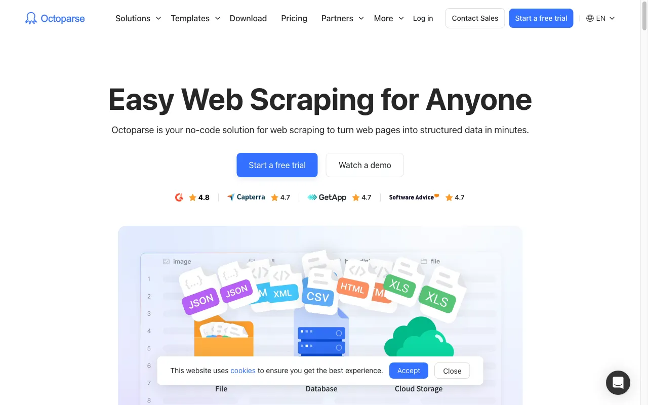 Octoparse — preview screenshot