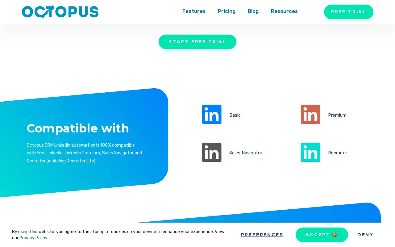 Octopus CRM — pricing page