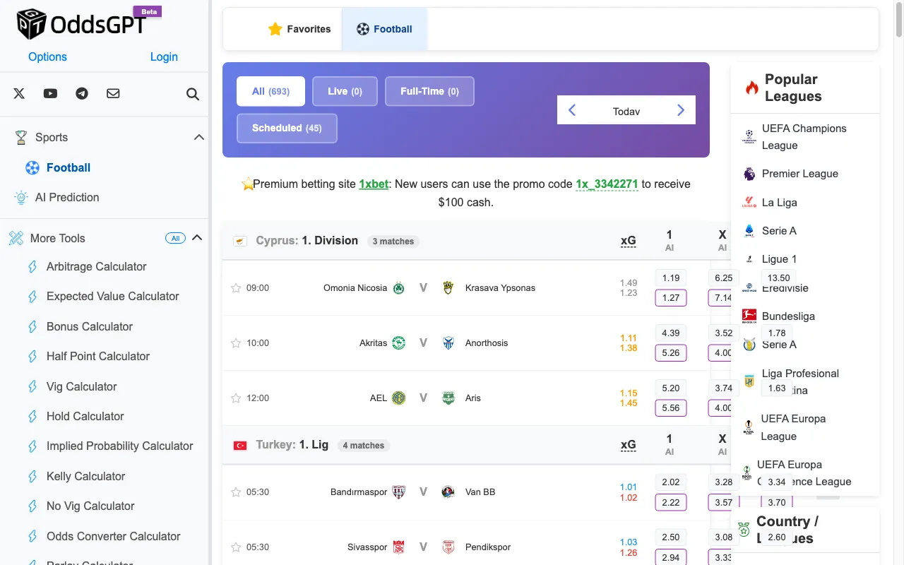 OddsGPT — preview screenshot