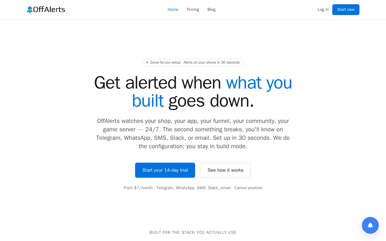 Offalerts — preview screenshot