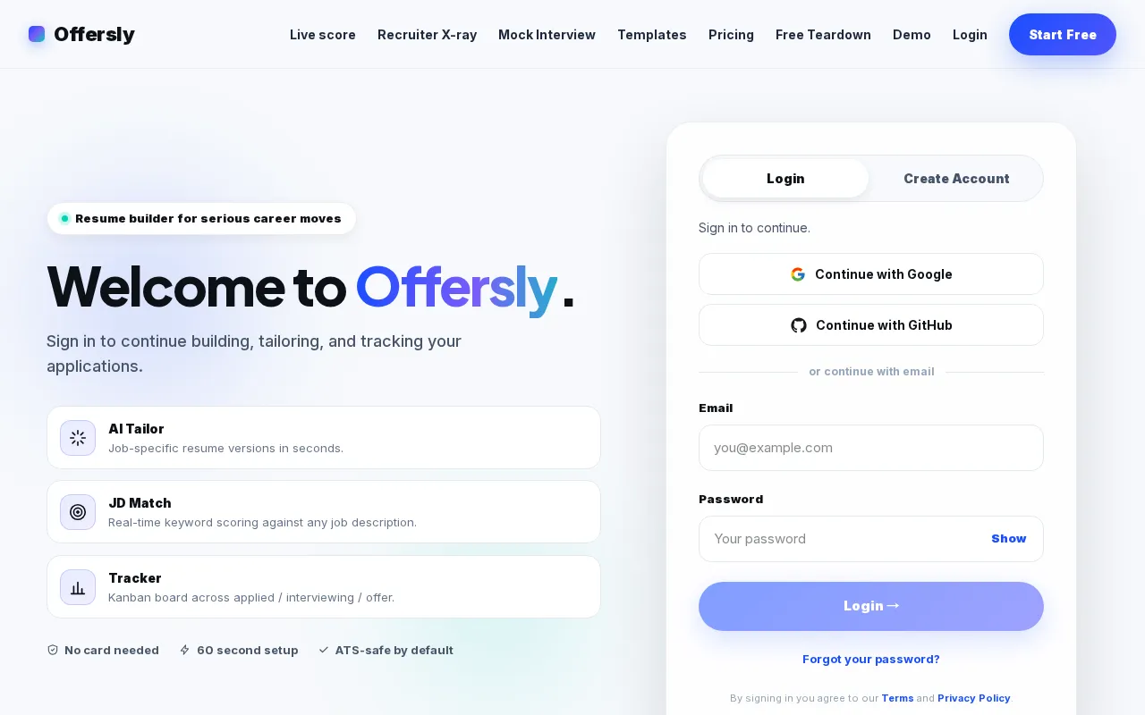 Offersly — pricing page