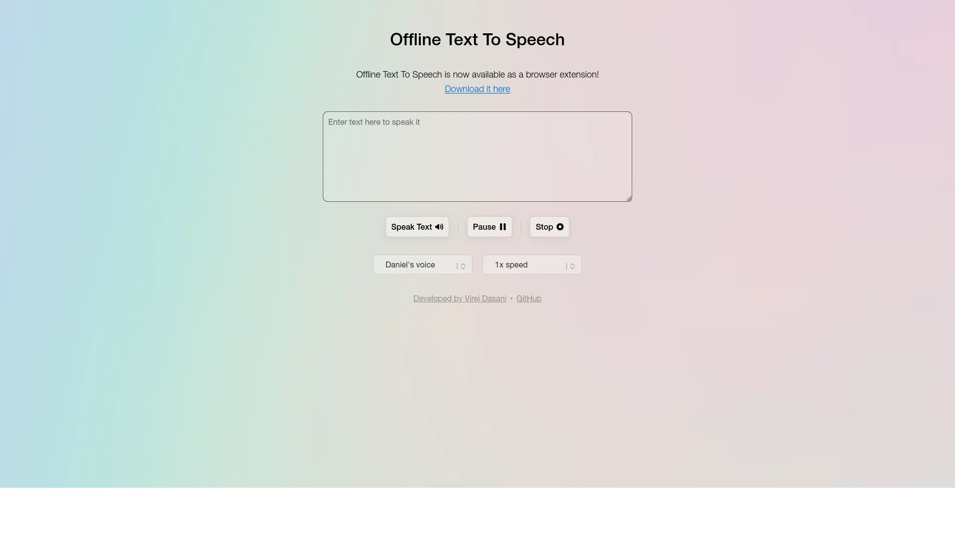 Offline Text To Speech — preview screenshot